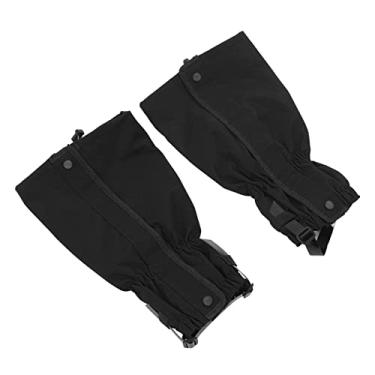 Imagem de aqxreight 1 par de Polainas para Pernas Em Tecido Oxford à Prova d'água à Prova de Areia Respirável Capa para Bota de Neve para Caminhadas Escaladas Preta e Com o Complexo Polainas d'água Fáceis e