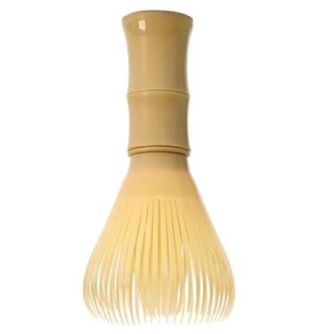 Imagem de Misturador de resina Matcha Whisk PP Tradicional Artesanal Japonês Pincel Misturador de Chá Acessório Preparação de Chá Amarelo
