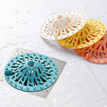 Imagem de Tampa de drenagem de vulcão, filtro de cabelo e detritos para pias de banheiro e cozinha, evita entupimento, amarelo