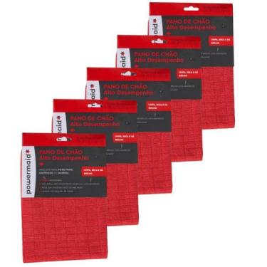 Imagem de Kit 5 Panos De Chão Microfibra Alto Desempenho 70 X 50cm Camesa