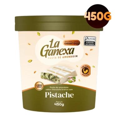 Imagem de Pasta de amendoim La Ganexa Chocolate branco e Pistache 450g-Unissex
