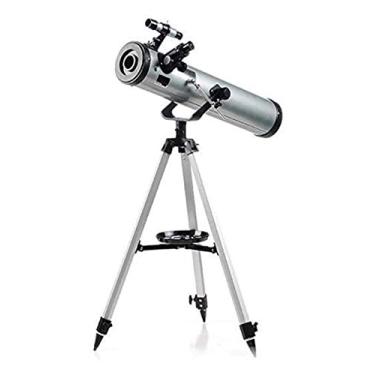Imagem de pcagfaajmh Telescópio astronômico espacial monocular externo com zoom de 350 x com tripé portátil, zoom monocular externo, telescópio refratador astronômico de 76 mm