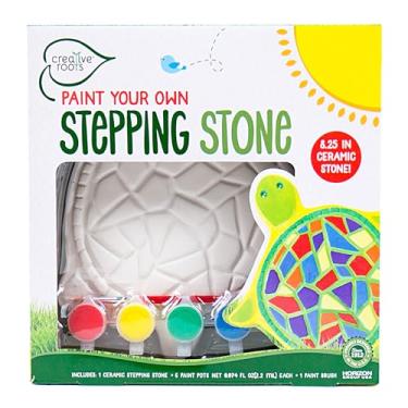 Imagem de Creative Roots 92849 Paint Your Own Turtle Stepping Stone by Horizon Group Usa, 6 Paint Pots and Brush included, Assorted