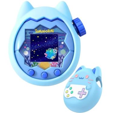 Imagem de Capa de silicone para Tamagotchi Paradise, capa protetora de silicone azul, capa rígida antiarranhões e queda, design de ajuste confortável