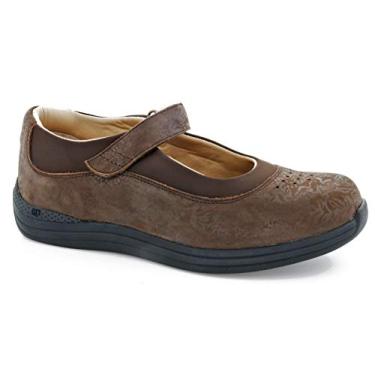 Imagem de Tênis Drew feminino Rose Mary Jane, Brown Foil Metallic Leather, 7 Narrow