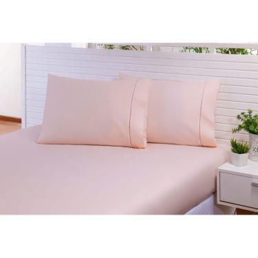 Imagem de 02 Fronhas King 55x75 100% Algodão 300 Fios Salmon