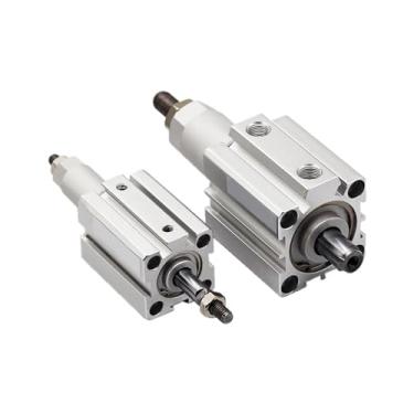 Imagem de SDAJ20/25/32/40/50/63 mm Ferramentas de pistão de dupla ação de liga de alumínio cilindro pneumático de ar fino compacto curso ajustável (sem ímã 100-50)