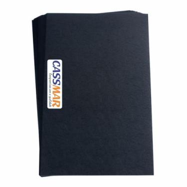 Imagem de Capa para Encadernação Ofício Preta Couro PP 0,30 100un - CASSMAR