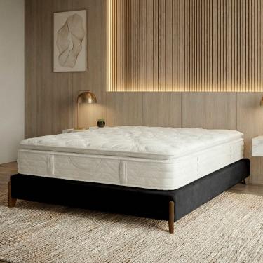 Imagem de Base Cama Box King Size 203cm Orgânica Thor Bouclê