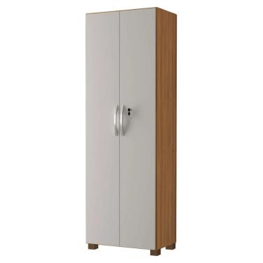 Imagem de Armário Multiuso Com Chave 2 Portas Chicago Notável Freijó / Off White