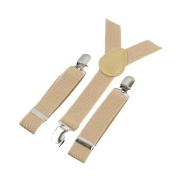 Imagem de Suspensórios Ajustáveis De Couro Elástico Em Cores Sólidas Para Crianç