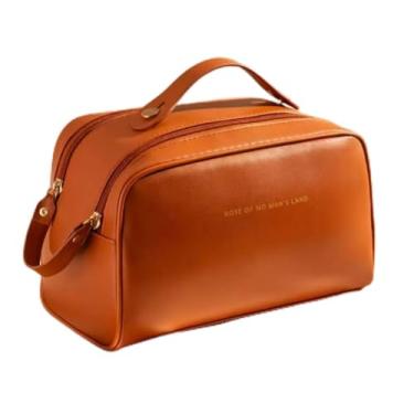 Imagem de Necessaire Organizador Cosmético Maquiagem Feminino Para Viagem Em Alto.(886-MARROM)