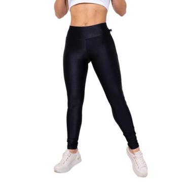 Imagem de Calça Leguing Poliamida Cirre, Sem Transparência - ASHYC, Preto, GG/44