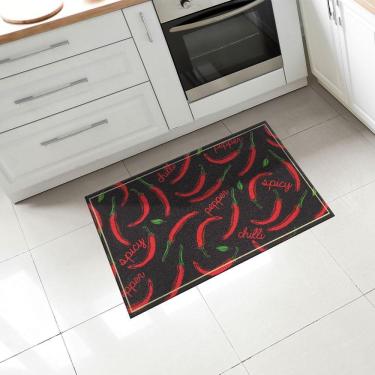 Imagem de Tapete De Cozinha Pvc Estampado Pimenta 40x60cm - Uzoo Tapete Cozinha Pvc Estampado 40x60cm Pimentas Kpmt04