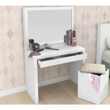 Imagem de Penteadeira Com 01 Gaveta Pe2000 Branca Tecno Mobili Branca