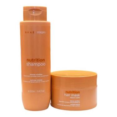 Imagem de Kit Braé Stages Nutrition - Shampoo 250ml + Máscara 200g - Braé Hair C