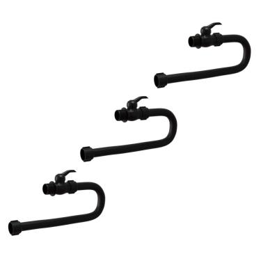 Imagem de Kit 3 Engate Flexível Registro Pvc 1/2``X60Cm Preto Estrela