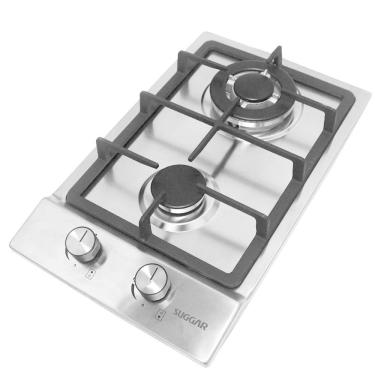 Imagem de Cooktop A Gás Suggar 2 Queimadores Ferro Fundido Inox Bivolt Fg2002ix