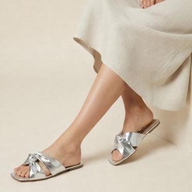 Imagem de Sapatilha Feminina Confortável Luxo Elegante Sapato Feminino Slingback