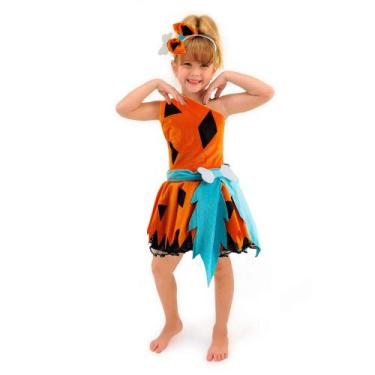 Imagem de Fantasia Pedrita Pebbles Flintstones Infantil Acompanha Tiara - Fantas