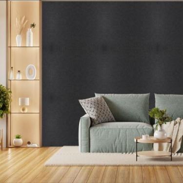 Imagem de Papel de Parede Adesivo Autocolante Decorativo Preto 1 ROLO 5 Metros x