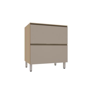 Imagem de Balcão De Cozinha Sem Tampo 1 Porta E 1 Gavetão 80cm Luciane Andorra/bege Dunas