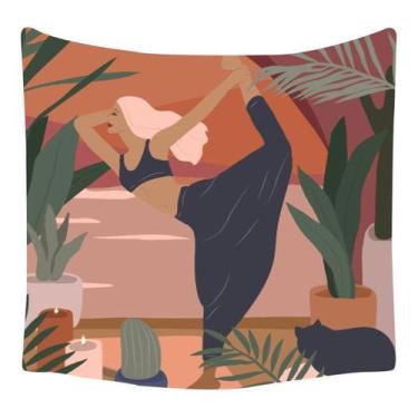 Imagem de Tapeçaria de parede, sala de ioga, pintura estética 150x150cm - yiweis