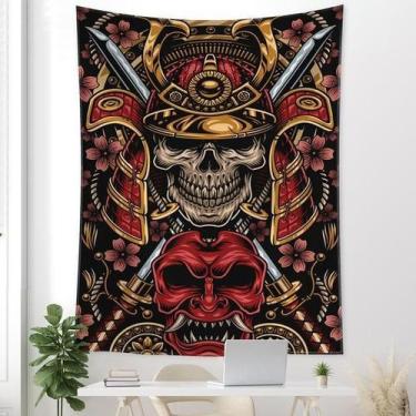 Imagem de Tapestry Horror Halloween Skeleton Wall 200x150cm, microtecido - yiwei