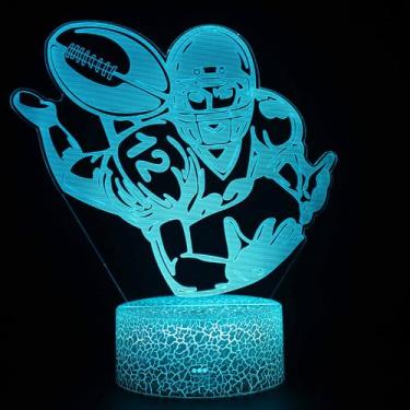 Imagem de Luz noturna LED 3D para jogadores de rúgbi que mudam de cor para crian