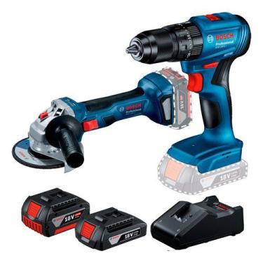 Imagem de Combo Furadeira GSB 185 LI + GWS 180LI 2 BATERIAS - Bosch