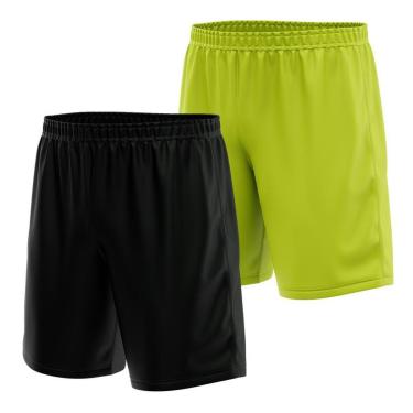 Imagem de Kit 2 Calção Short Futebol Basquete Vôlei Bermuda Dry Treino Academia-Masculino