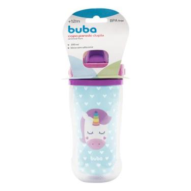 Imagem de Copo Canudo Parede Dupla Buba Animal Fun Unicórnio 280ml