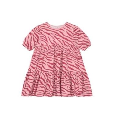 Imagem de Vestido infantil menina animal print em cotton Brandili-Feminino
