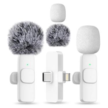 Imagem de MAYBESTA — minimicrofone sem fio 2 em 1 para iPhone, iPad, celular Android com Bluetooth para gravação de vídeo, USB-C, para YouTube, Tiktok, podcasts, vlogs