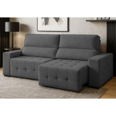 Imagem de Sofa 4 Lugares Retratil Reclinavel 280cm Veludo Village Ferguile