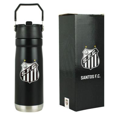 Imagem de Garrafa Térmica Inox Alça Canudo Bico 650ml - Santos-Unissex