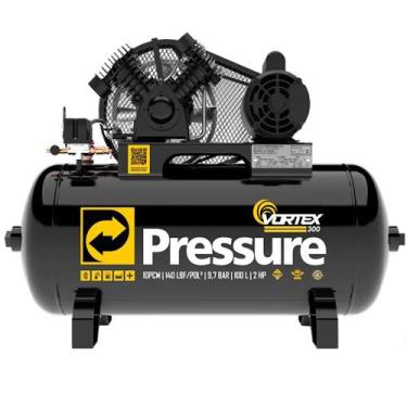 Imagem de Compressor de Ar 10 Pés 100 Litros 2HP 140Psi 9,7Bar 127/220V Bivolt P
