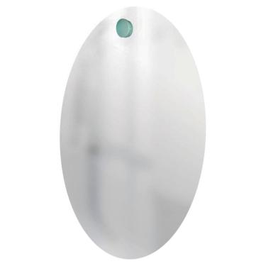 Imagem de Espelho Decorativo Pen Oval Pendurador Verde 60X40 Cm