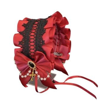 Imagem de Acessórios De Cabelo Femininos Góticos Lolita Com Renda Larga, Feitos 