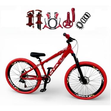 Imagem de Bicicleta 26 Gta Rebel Freeride Single Freio Hidráulico Cubo k7 Barulhento Pneu Flame Aros Vmaxx-Unissex