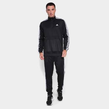 Imagem de Conjunto Adidas Malha Zíper 3/4 Aeroready Masculino-Masculino