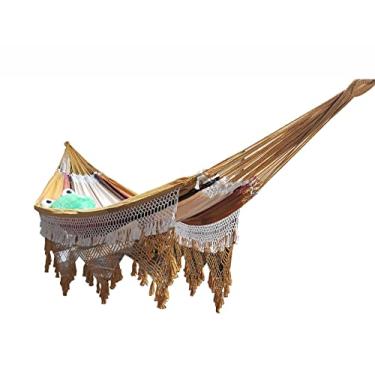 Imagem de Rede Dormir Casal Luxo King Size 100% Algo Suprema Mostarda