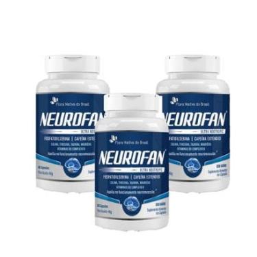 Imagem de Kit 3 Neurofan Ultra Nootropic Fosfatidilserina + Vitaminas 3x60 cps Flora Nativa-Unissex