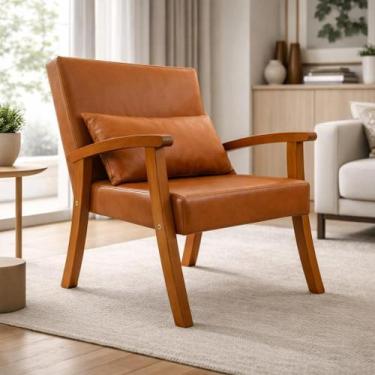 Imagem de Kit 2 Poltronas Jade Tecido material sintético Para Sala De Estar Mode