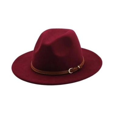 Imagem de Chapéu Fedora De Aba Larga Branco E Preto 56-60cm Em Feltro Imitação D