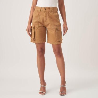 Imagem de Bermuda Jeans Color Bolso Fole Cargo  Chic-Feminino