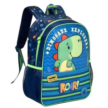 Imagem de Mochila Escolar Infantil Creche Passeio Dinossauro Fofo Roar Menino 0 
