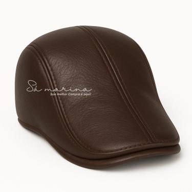 Imagem de Boina Italiana Masculina OEM Estilo Artista em Material Sintético Tamanho Único 56 a 60 cm Marrom