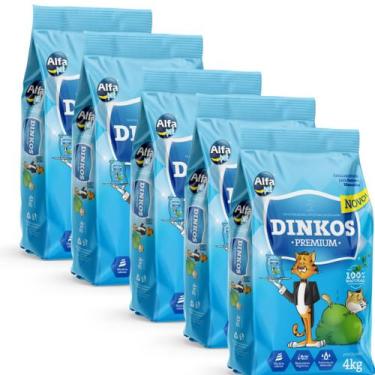 Imagem de Areia p Gato Sanitária Higiênica Para Gatos Anti Odor Dinkos Com Perfu