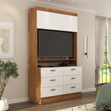 Imagem de Estante para TV e Home Theater até 42 Polegadas 120cmx204,5cm Viena 1 